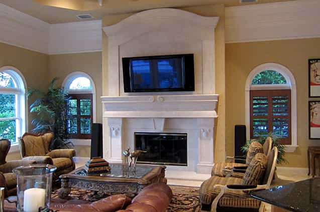 Custom Home fireplace