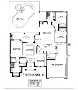 The Renoir 3 Bedroom Floor Plan